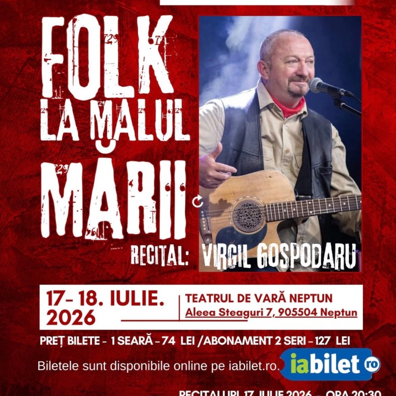 În perioada 17-18 Iulie 2026, iubitori muzicii Folk aflați pe litoral sunt așteptați la  Festivalul Național de Muzică Folk la Malul Mării